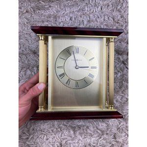 Howard Miller® Carlton Rosewood Hall Gold Table Clock